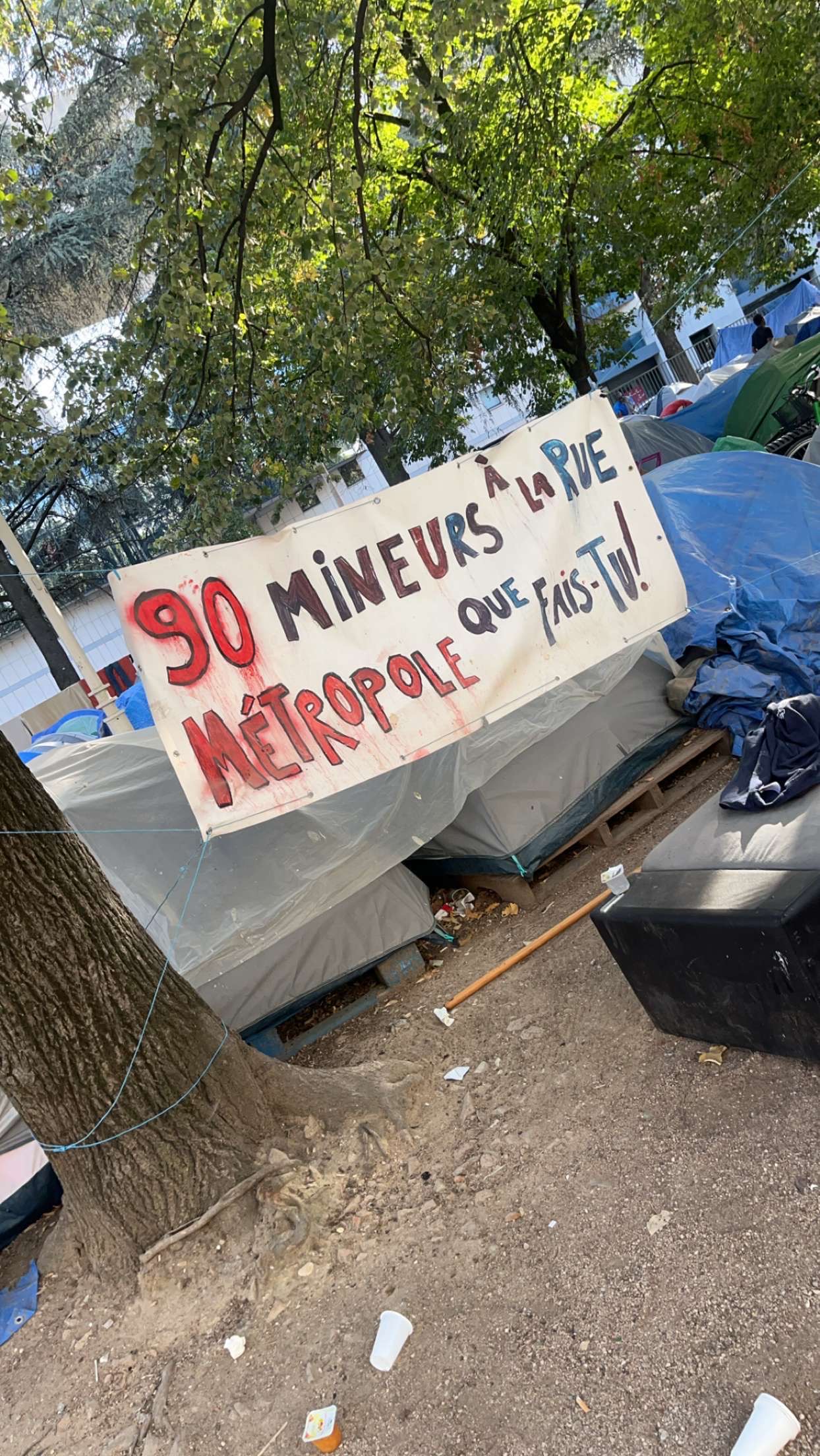 90 mineurs à la rue